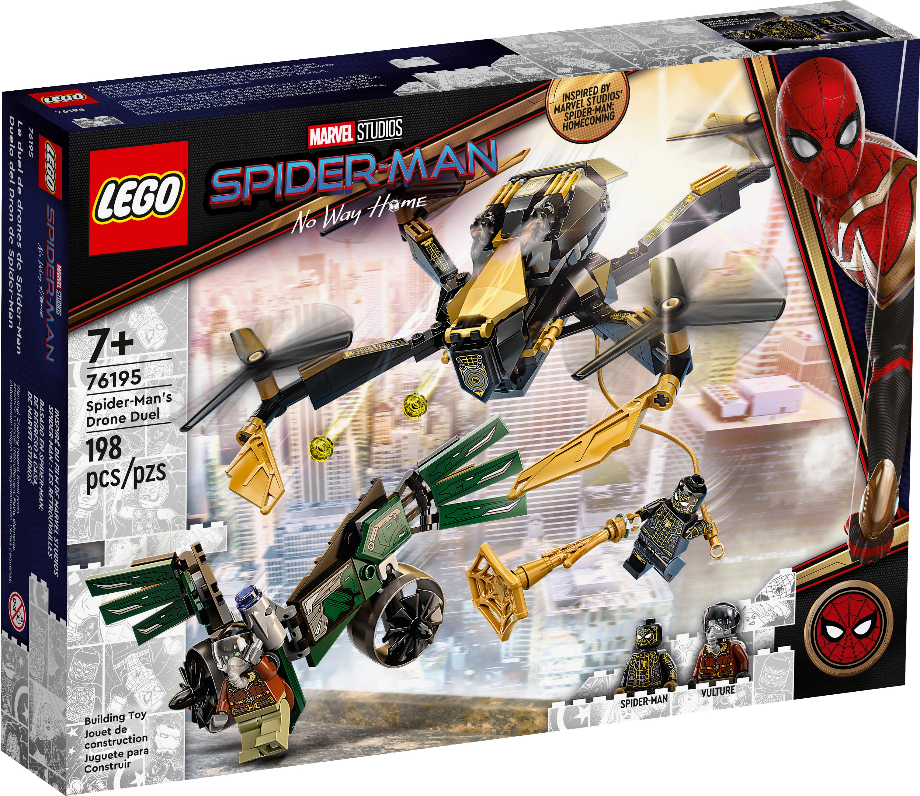 LEGO Marvel 76195 Superheroes Spider-Man’s Drone Duel Building Kit 2021 New